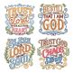 Religious Word Art Embroidery Set 1 | Machine Embroidery Designs by JuJu