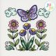 Butterfly Flowers Embroidery Design | Machine Embroidery Designs by JuJu