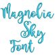 Magnolia Sky Embroidery Font Machine Embroidery Designs by JuJu