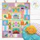 In The Hoop Cottontail Lane Wall Hanging Project | Machine Embroidery Designs by JuJu