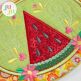 In The Hoop Watermelon Coaster Project | Machine Embroidery Designs by JuJu