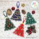 Felt Christmas Tree Ornaments by Oma's Place | Machine Embroidery Designs by JuJu