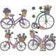 Easter Bicycles Sketch Embroidery Set | Machine Embroidery Designs by JuJu