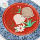 In The Hoop Mushroom Pair Coaster Project | Machine Embroidery Designs by JuJu
