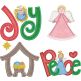 Nativity Christmas Applique Satin Stitch 2 Embroidery Set | Machine Embroidery Designs by JuJu