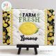 Farm Fresh Mug Rug  - Lemon by Oma's Place | Machine Embroidery Designs by JuJu