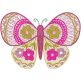 Whimsical Butterfly 4 Embroidery Design | Machine Embroidery Designs by JuJu