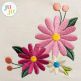 Spring Flowers Corner Embroidery Design | Machine Embroidery Designs by JuJu