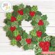 In The Hoop Christmas Holly Wreath Project | Machine Embroidery Designs by JuJu