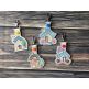 In The Hoop Little House Key Fobs Set | Machine Embroidery Designs by JuJu