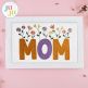 Mom Heirloom Garden Applique Embroidery Design | Machine Embroidery Designs by JuJu