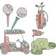                                 Golf Sketch Embroidery Set 1| Machine Embroidery Designs by JuJu
                            