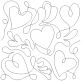 Hearts and Feathers End-to-End Quilting | Machine Embroidery Designs by JuJu