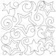 Stars and Swirls End to End Quilting Design | Machine Embroidery Designs by JuJu
