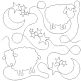 Sheep Moon Stars End-to-End Quilting Design | Machine Embroidery Designs by JuJu