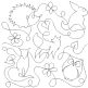 Forest Friends End-to-End Quilting Design | Machine Embroidery Designs by JuJu