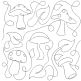 Mushrooms End-to-End Quilting Design | Machine Embroidery Designs by JuJu