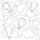 Hot Air Balloons Clouds End-to-End Quilting Design | Machine Embroidery Designs by JuJu