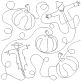 Scarecrows And Pumpkins End-to-End Quilting Design | Machine Embroidery Designs by JuJu