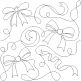Ribbons and Bow End-to-End Quilting Design | Machine Embroidery Designs by JuJu