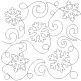 Snowflakes Loops Swirls End-to-End Quilting Design | Machine Embroidery Designs by JuJu