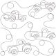 Pickup Trucks End-to-End Quilting | Machine Embroidery Designs by JuJu