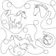 Horses End-to-End Quilting | Machine Embroidery Designs by JuJu