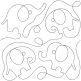 Elephants End-to-End Quilting | Machine Embroidery Designs by JuJu