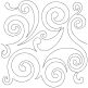 Swirls 1 End-to-End Quilting | Machine Embroidery Designs by JuJu