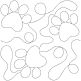 Paw Prints End-to-End Quilting | Machine Embroidery Designs by JuJu