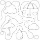 Umbrellas End-to-End Quilting | Machine Embroidery Designs by JuJu