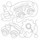 Construction End-to-End Quilting | Machine Embroidery Designs by JuJu