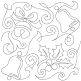 Jingle Bell Holly End-to-End Quilting | Machine Embroidery Designs by JuJu