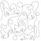 Cats 2 End-to-End Quilting | Machine Embroidery Designs by JuJu