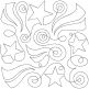 Stars Stripes Swirls End-to-End Quilting | Machine Embroidery Designs by JuJu
