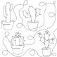 Cactus 1 End-to-End Quilting | Machine Embroidery Designs by JuJu