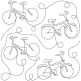 Bicycles End-to-End Quilting | Machine Embroidery Designs by JuJu
