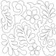Flowers Feathers Swirls 2 End-to-End Quilting | Machine Embroidery Designs by JuJu