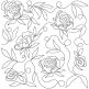 Peonies End-to-End Quilting | Machine Embroidery Designs by JuJu