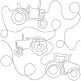 Tractors End-to-End Quilting | Machine Embroidery Designs by JuJu
