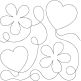 Hearts and Flowers End-to-End Quilting | Machine Embroidery Designs by JuJu