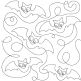 Halloween Bats End-to-End Quilting | Machine Embroidery Designs by JuJu