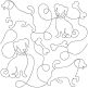 Cute Puppies End-to-End Quilting | Machine Embroidery Designs by JuJu