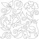 Jacobean Floral 1 End-to-End Quilting | Machine Embroidery Designs by JuJu
