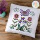 Butterfly Flowers Embroidery Design | Machine Embroidery Designs by JuJu