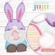 In the Hoop Easter Gnome Wall Hanging Project | Machine Embroidery Designs by JuJu