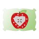 Apple Heart Applique | Machine Embroidery Designs by JuJu