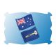 Australian Flag Snap Clip Mini In The Hoop | Machine Embroidery Designs by JuJu