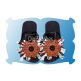 Basketball Flowers In The Hoop | Machine Embroidery Designs by JuJu