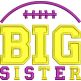 Big Sister Football Applique | Machine Embroidery Designs by JuJu